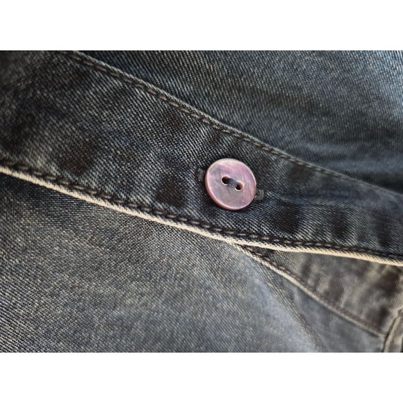 Soft Surroundings Blue Buttoned Maxi Dress with Dolman Sleeves - Picture 10 of 11